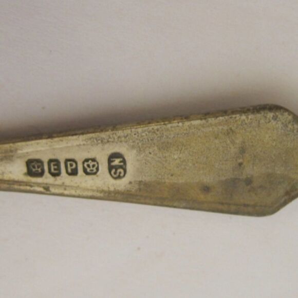 Vintage Silverplate Flatware EP NS Tee Spoon 4.5" Lot of 3 - Picture 4 of 4